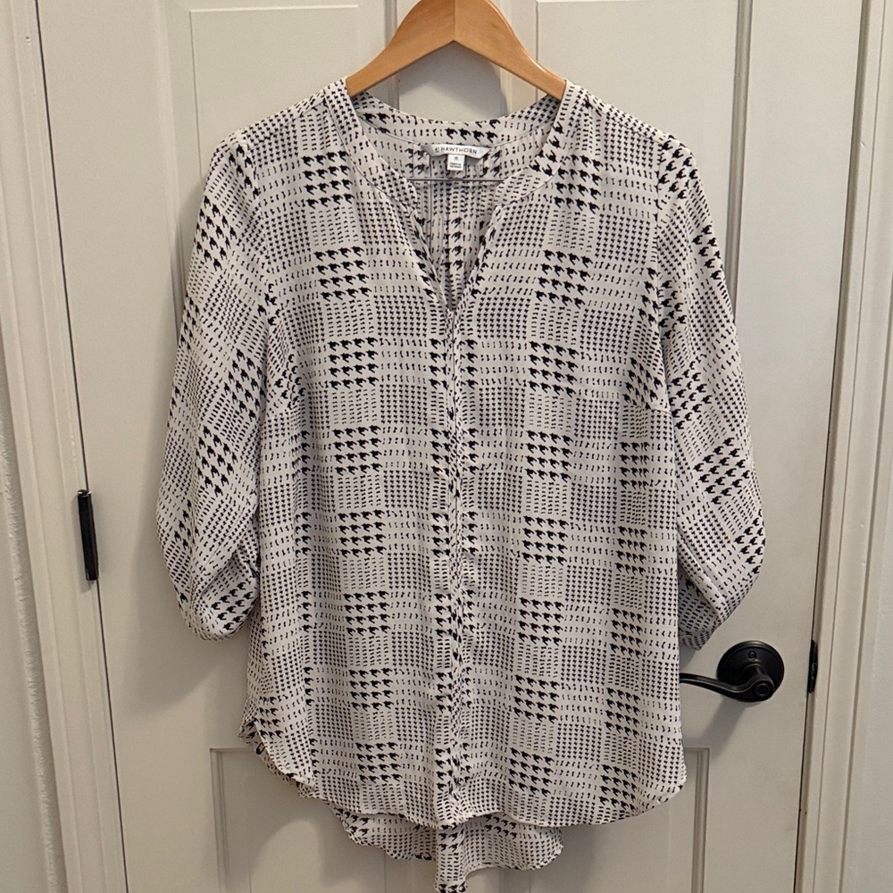 41 Hawthorn Black and White Checkered Blouse